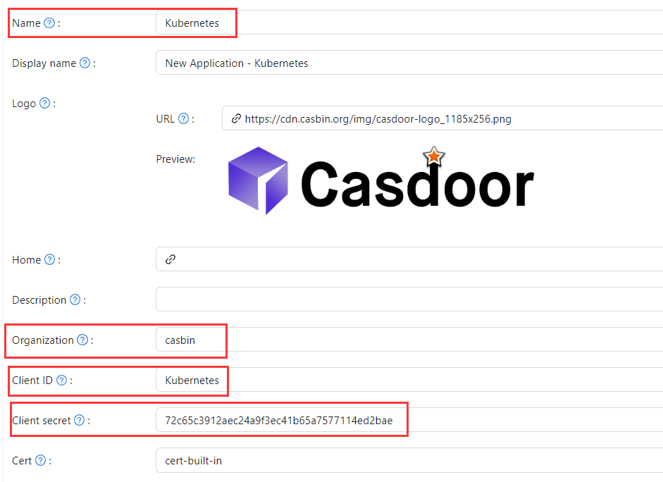 Create an application in Casdoor