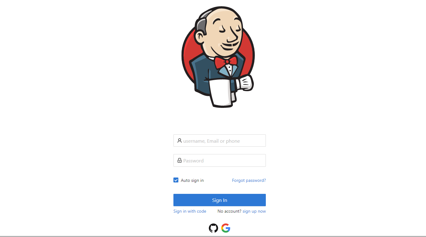 Jenkins Login Page