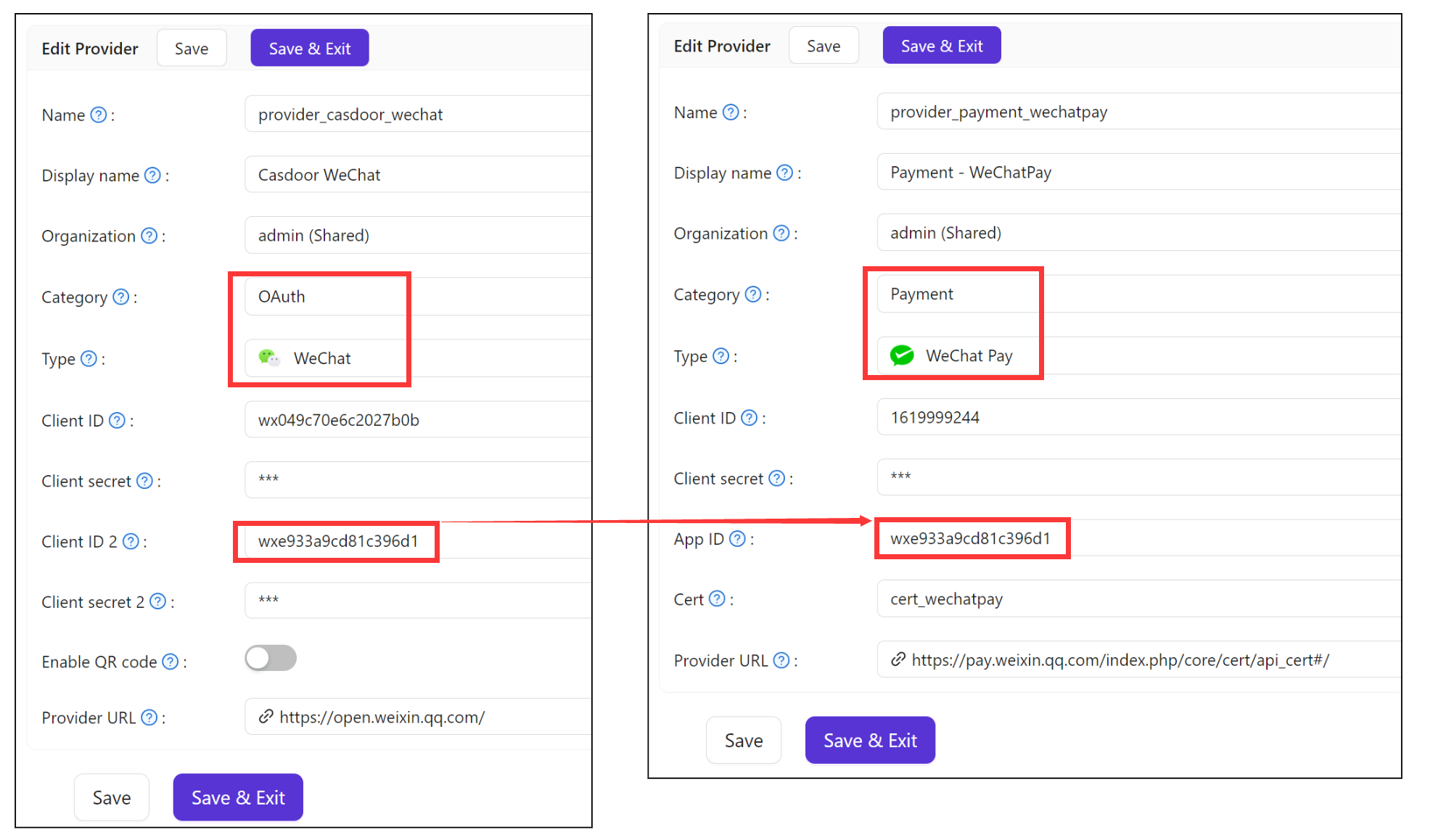 relation between wechat pay payment provider and wechat oauth provider